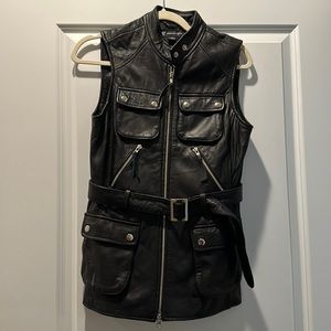 Women’s leather vest